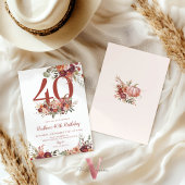 Pumpkin Fall Burgundy Rose Any AGE Birhday Einladung