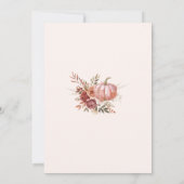 Pumpkin Fall Burgundy Rose Any AGE Birhday Einladung (Rückseite)