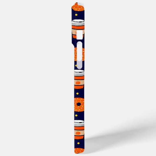 Pumpkin Fall Donuts & Kaffee Erntedank Blau Case-Mate iPhone Hülle (Rückseite / Links)