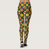 Pumpkin Fall Donuts & Kaffee Erntedank Grün Leggings (Rückseite)
