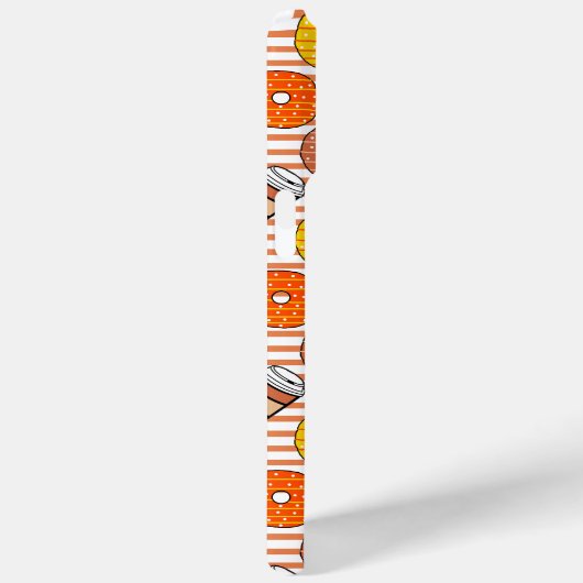 Pumpkin Fall Donuts & Kaffee Orange Streifen Case-Mate iPhone Hülle (Rückseite / Rechts)