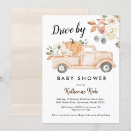 Pumpkin Fall Drive by Baby Shower Einladung