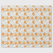 Pumpkin Fall Erntedank Rustikal Geschenkpapier (Flach)