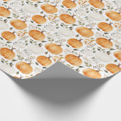 Pumpkin Fall Erntedank Rustikal Geschenkpapier (Ecke)