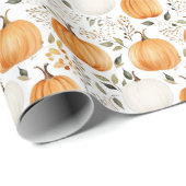 Pumpkin Fall Erntedank Rustikal Geschenkpapier (Rolleneckpunkt)