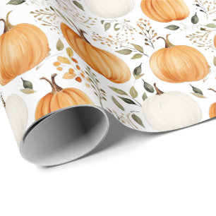 Pumpkin Fall Erntedank Rustikal Geschenkpapier