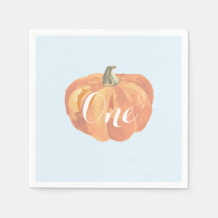 Pumpkin Fall Erste Geburtstagsparty Orange und Bla Serviette