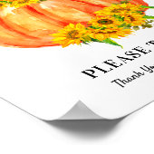 Pumpkin Fall Favoriten Wedding Baby Shower Poster (Ecke)