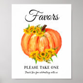 Pumpkin Fall Favoriten Wedding Baby Shower Poster (Vorne)