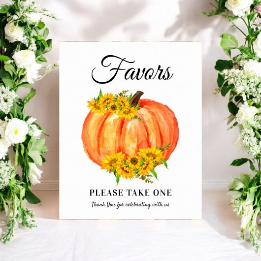Pumpkin Fall Favoriten Wedding Baby Shower Poster