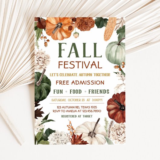 Pumpkin Fall Festival Party Invitation Einladung