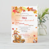 Pumpkin Fall Festival Wasserfarbe Einladung (Stehend Vorderseite)