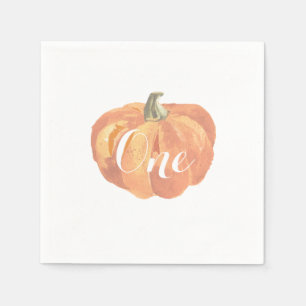 Pumpkin Fall First Birthday Party Napkin Serviette