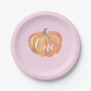 Pumpkin Fall First Birthday Party Paper Teller