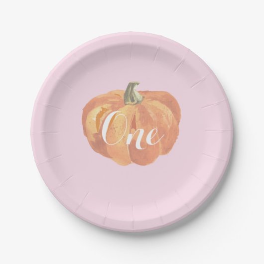 Pumpkin Fall First Birthday Party Paper Teller (Vorderseite)