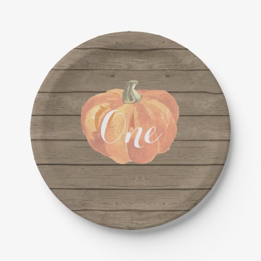 Pumpkin Fall First Birthday Party Paper Teller (Vorderseite)