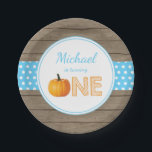Pumpkin Fall First Birthday Party Paper Teller<br><div class="desc">Pumpkin Fall First Birthday Party Paper Teller. Rustikales Holzkalkpappenhintergrund.</div>