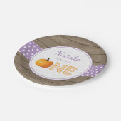 Pumpkin Fall First Birthday Party Paper Teller (Schrägansicht)