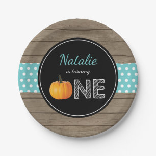 Pumpkin Fall First Birthday Party Paper Teller