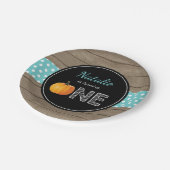 Pumpkin Fall First Birthday Party Paper Teller (Schrägansicht)