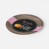 Pumpkin Fall First Birthday Party Paper Teller (Schrägansicht)
