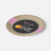 Pumpkin Fall First Birthday Party Paper Teller (Schrägansicht)