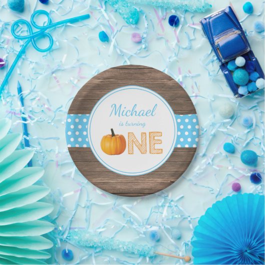 Pumpkin Fall First Birthday Party Paper Teller (Party)