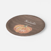Pumpkin Fall First Birthday Party Paper Teller (Schrägansicht)