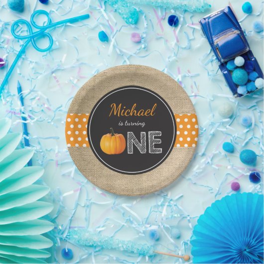 Pumpkin Fall First Birthday Party Paper Teller (Party)