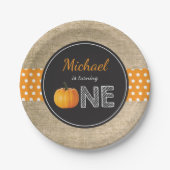 Pumpkin Fall First Birthday Party Paper Teller (Vorderseite)