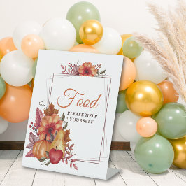 Pumpkin Fall Floral Baby Dusche Nahrung Sockelschild