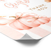 Pumpkin Fall Floral Baby Shower Cards and Gifts Poster (Ecke)