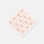 Pumpkin Fall Floral Baby Shower Serviette (Ecke)