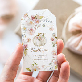 Pumpkin Fall Floral Gefallen Vielen Dank Geschenkanhänger