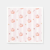 Pumpkin Fall Floral Girl Baby Shower Serviette (Vorderseite)
