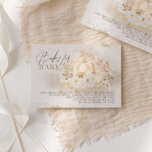 Pumpkin Fall floral & Pampas Baby Duschbücher Begleitkarte