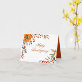 Pumpkin Fall foliage Erntedank Company Card Karte (Gelbe Blume)