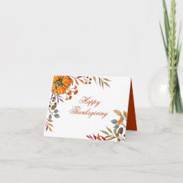 Pumpkin Fall foliage Erntedank Company Card Karte