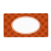 Pumpkin Fall Food Kitchen Gingham Labels (Vorne)