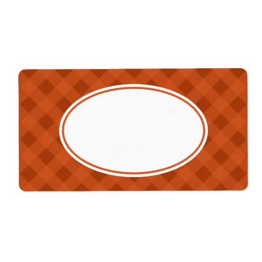 Pumpkin Fall Food Kitchen Gingham Labels (Vorne)