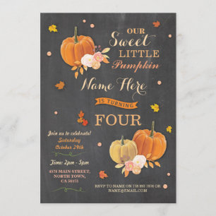 Pumpkin Fall Geburtstagsparty JEDE altersbedingte Einladung