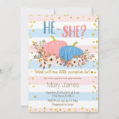 Pumpkin fall Gender-Einladung Einladung (Vorderseite)