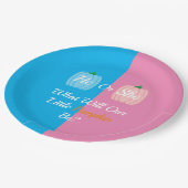 Pumpkin Fall Gender Offenlegung Papier Plate Pappteller (Schrägansicht)