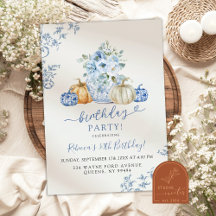 Pumpkin Fall Ginger Jar Chinoiserie Birthday