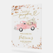 Pumpkin Fall Girl Babydusche Begrüßungszeichen Acrylschild (Winkel)