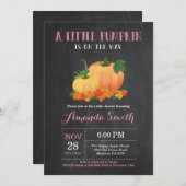 Pumpkin Fall Girl Babydusche Einladung (Vorne/Hinten)