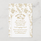 Pumpkin Fall Gold Whimsical Floral Baby Dusche Begleitkarte (Vorderseite)