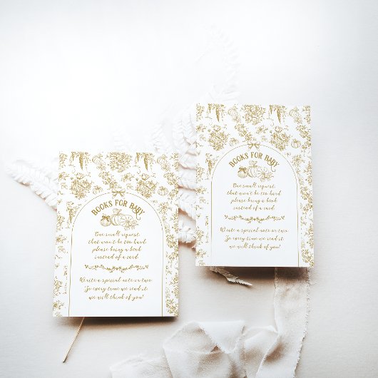 Pumpkin Fall Gold Whimsical Floral Baby Dusche Begleitkarte