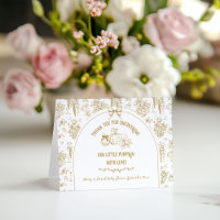 Pumpkin Fall Gold Whimsical Floral Baby Dusche
