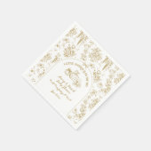 Pumpkin Fall Gold Whimsical Floral Baby Dusche Serviette (Ecke)